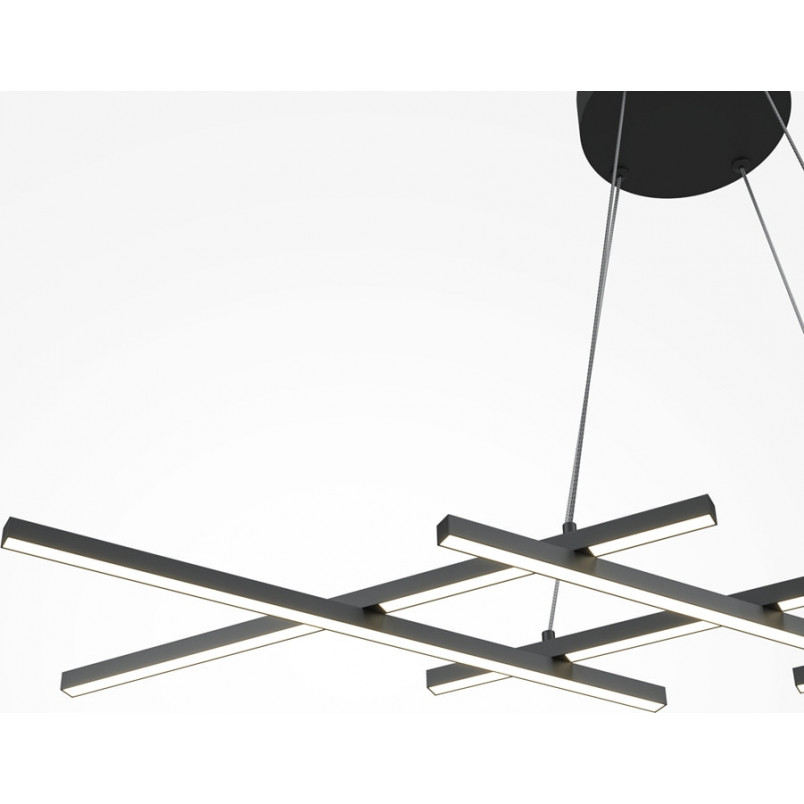 Lampa wisząca Halo LED czarna Maytoni | Nowoczesny design