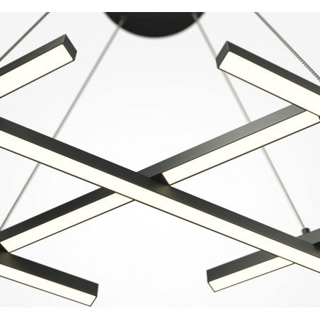 Lampa wisząca Halo LED czarna Maytoni | Nowoczesny design