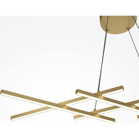 Lampa wisząca Halo LED Maytoni | Nowoczesny design, mosiężny akcent