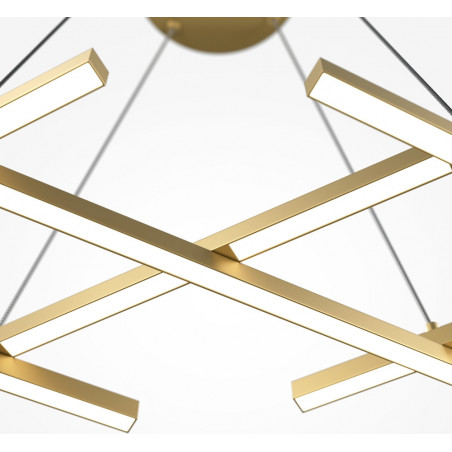 Lampa wisząca Halo LED Maytoni | Nowoczesny design, mosiężny akcent