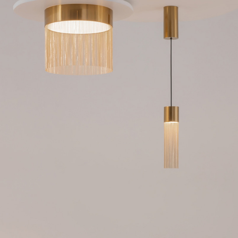 Lampa wisząca Imaginary Maytoni: Złoty glamour LED | Sklep z lampami