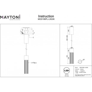 Lampa wisząca Imaginary Maytoni: Złoty glamour LED | Sklep z lampami