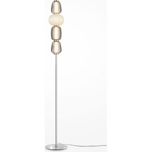 Lampa podłogowa szklana glamour Pattern chrom Maytoni