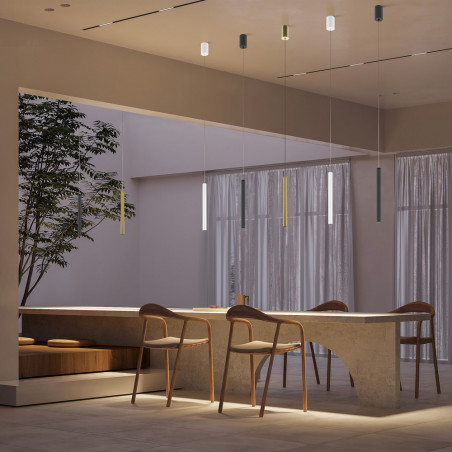 Lampa wisząca tuba złota Maytoni Pro Base LED - Minimalizm i styl