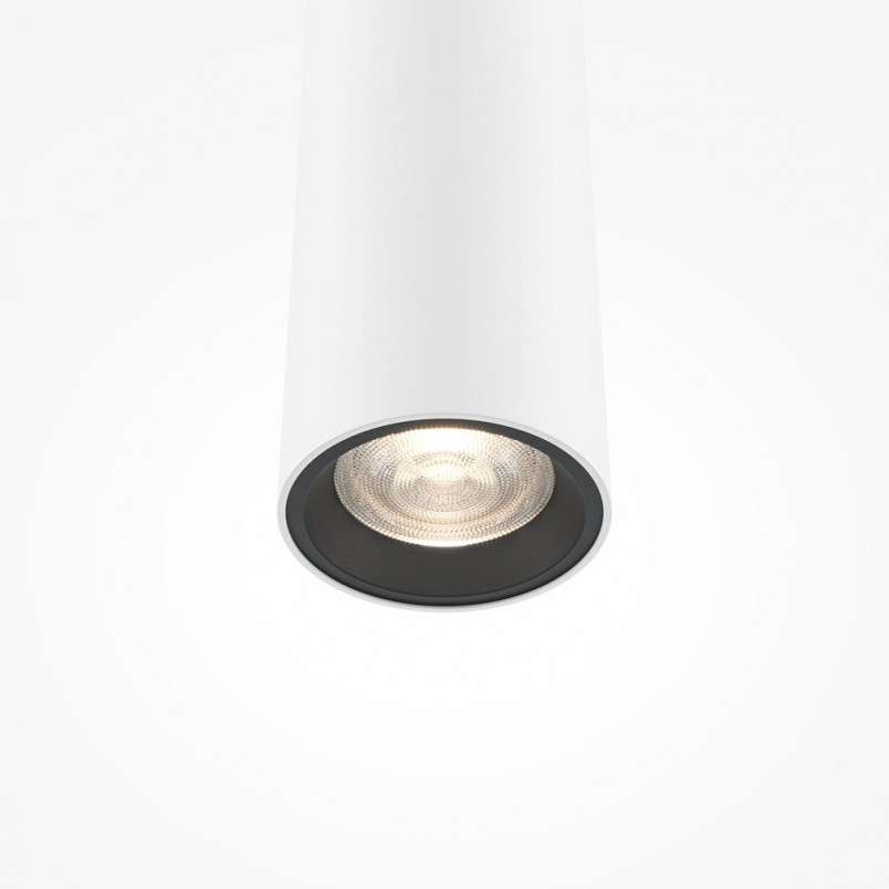 Lampa wisząca tuba biała Maytoni Pro Base LED - Minimalizm i styl