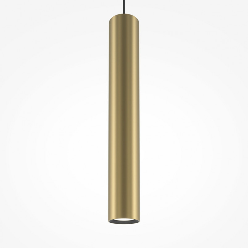 Lampa wisząca tuba Pro Focus 6cm złota Maytoni - Sklep z lampami