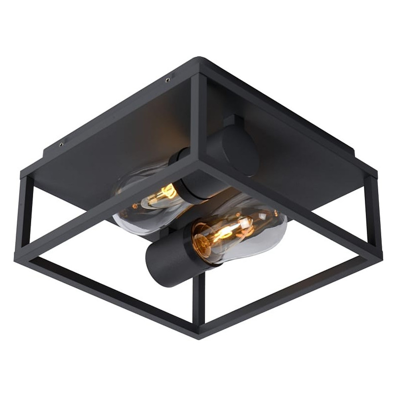 Plafon Ogrodowy Carlyn 25cm Czarny - Lucide | Nowoczesne Oświetlenie
