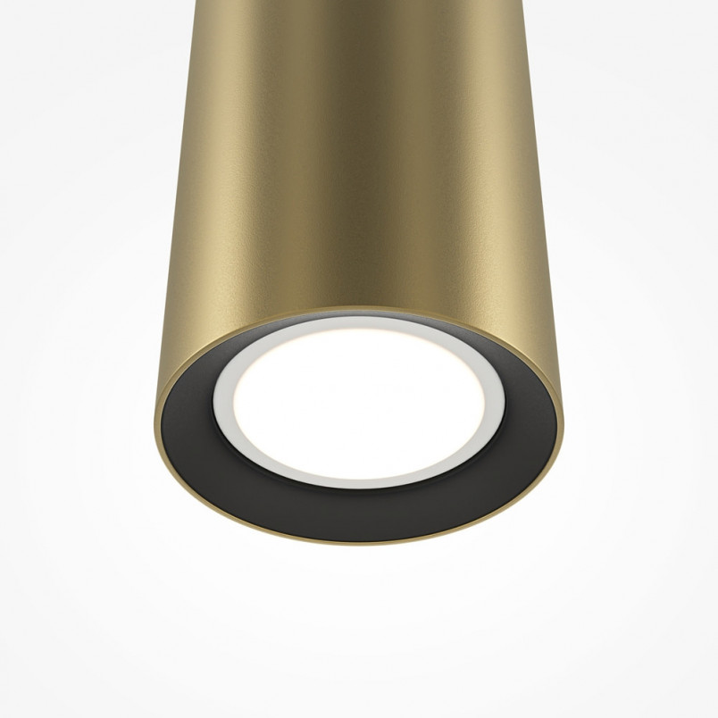 Lampa wisząca tuba Pro Focus 6cm złota Maytoni - Sklep z lampami