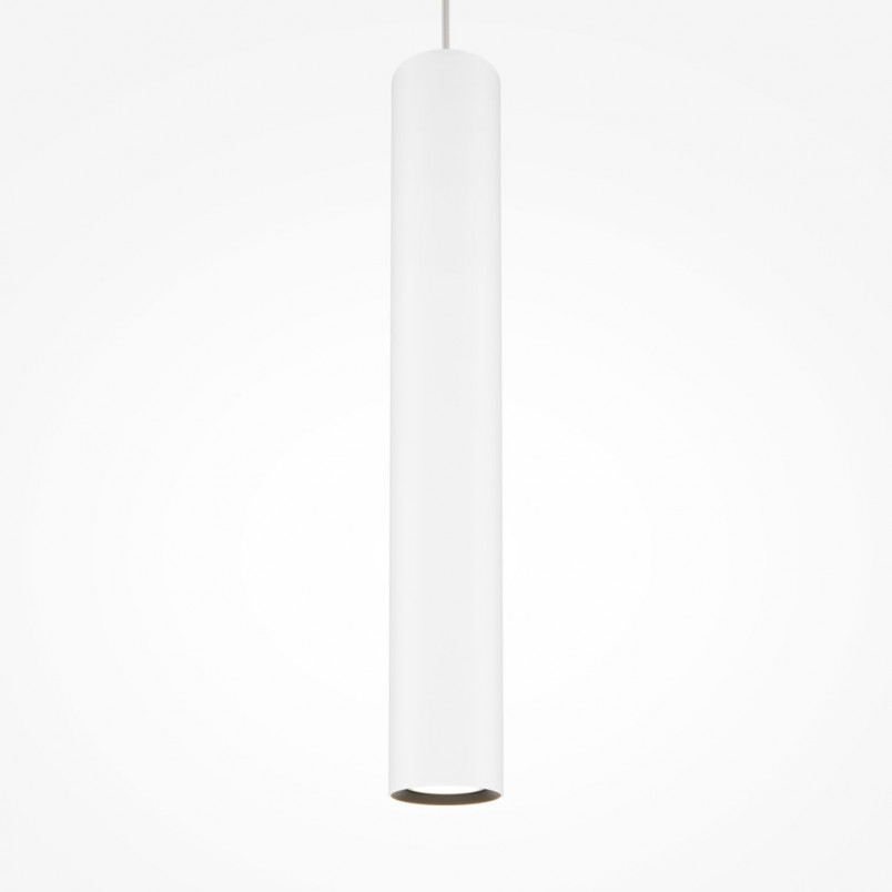 Lampa wisząca tuba biała Maytoni Pro Focus - Stylowe oświetlenie