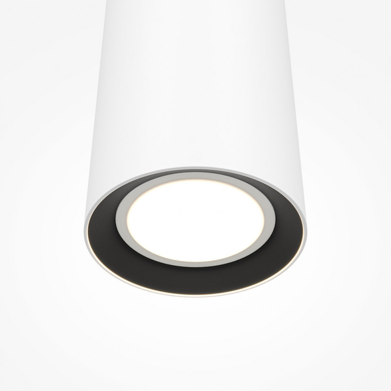 Lampa wisząca tuba biała Maytoni Pro Focus - Stylowe oświetlenie