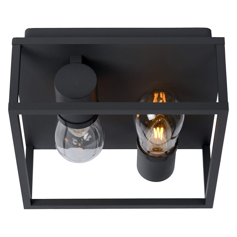 Plafon Ogrodowy Carlyn 25cm Czarny - Lucide | Nowoczesne Oświetlenie