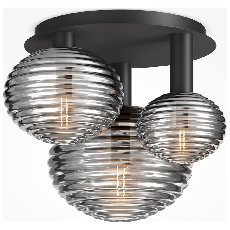 Plafon szklany ryflowany Reels III Maytoni | Lampa sufitowa