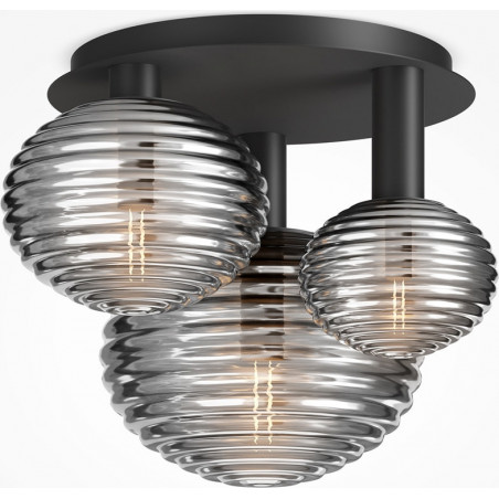 Plafon szklany ryflowany Reels III Maytoni | Lampa sufitowa
