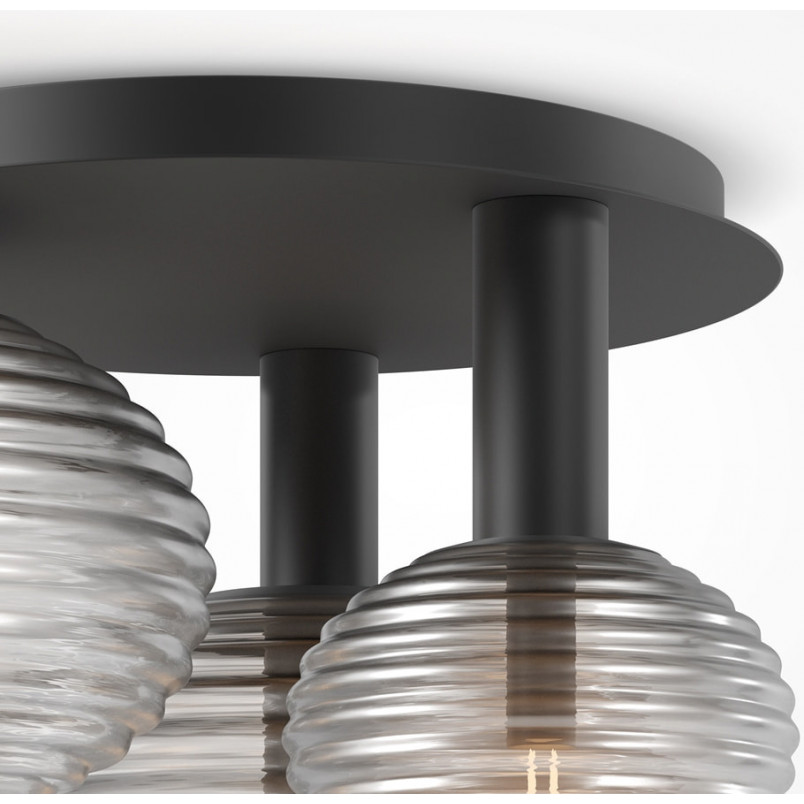 Plafon szklany ryflowany Reels III Maytoni | Lampa sufitowa
