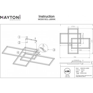 Plafon LED Rida Maytoni | Nowoczesne Oświetlenie