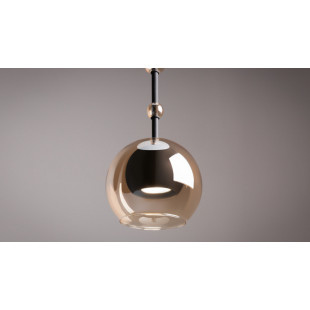Lampa wisząca szklana Maytoni Ros | Bursztynowo-czarna, 16cm