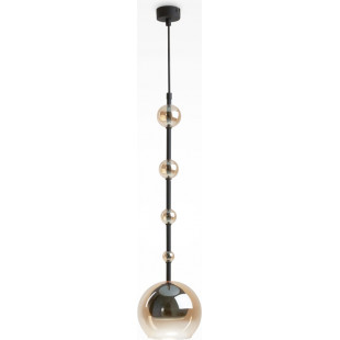 Lampa wisząca szklana Maytoni Ros | Bursztynowo-czarna, 16cm