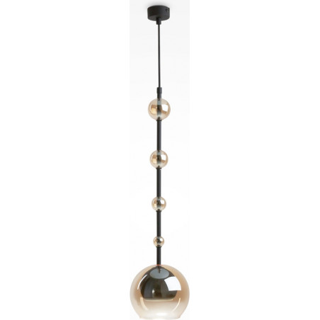 Lampa wisząca szklana Maytoni Ros | Bursztynowo-czarna, 16cm