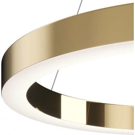 Saturno LED Maytoni: Złota lampa wisząca, 60cm - Sklep Lamp