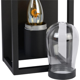 Kinkiet Ogrodowy Carlyn Czarny | Lucide - Lampa E14