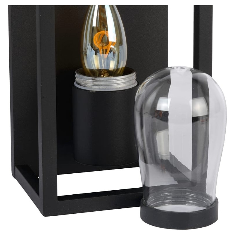 Kinkiet Ogrodowy Carlyn Czarny | Lucide - Lampa E14