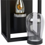 Kinkiet Ogrodowy Carlyn Czarny | Lucide - Lampa E14