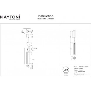 Lampa wisząca Sonata LED mosiądz Maytoni | Elegancki Design