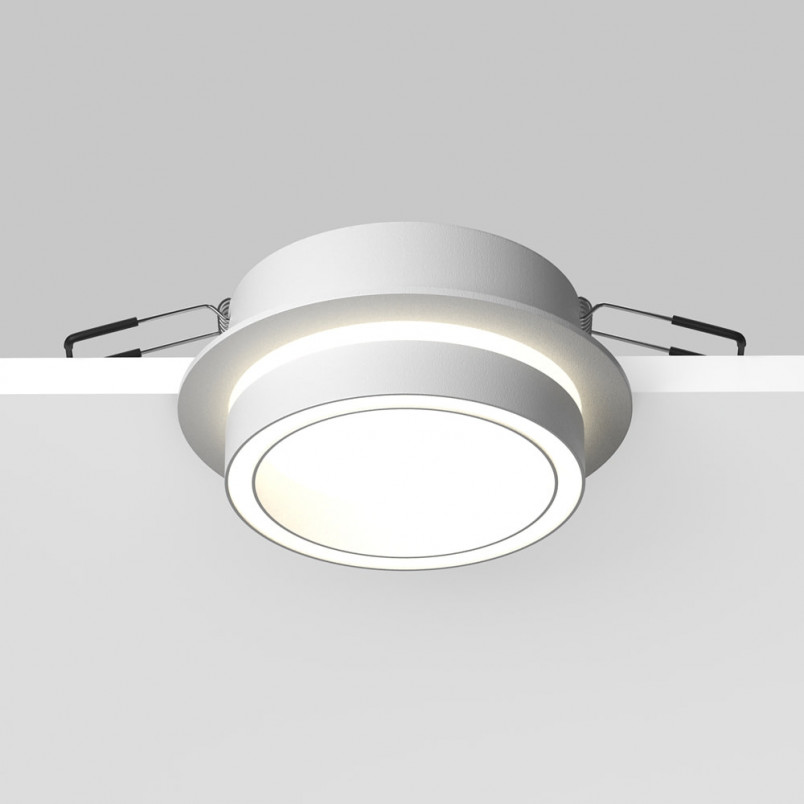 Lampa podtynkowa Orlo LED biała Maytoni | Downlight spot