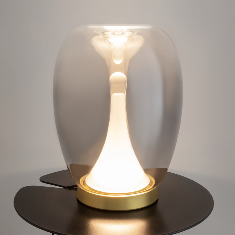 Lampa stołowa Splash Maytoni: Szkło dymione, LED, Nowoczesny design
