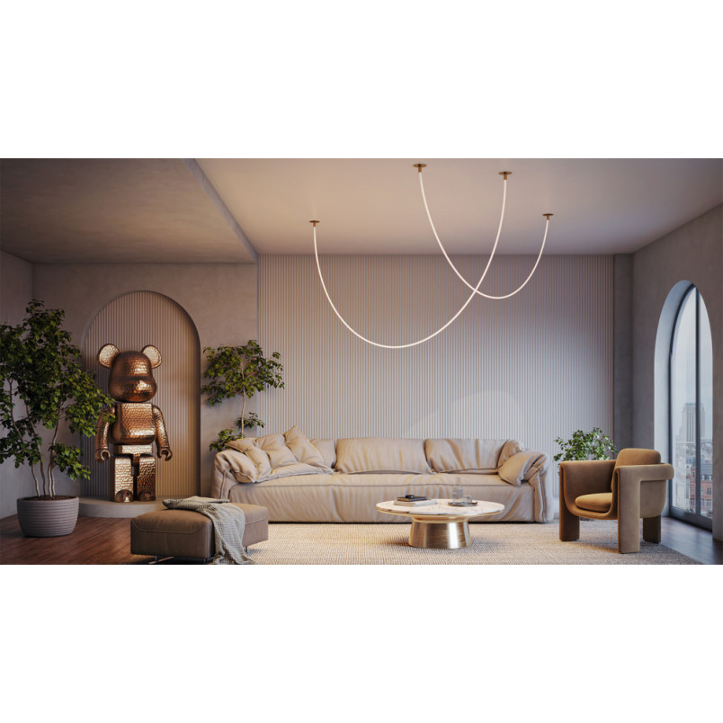 Lampa Wisząca Maytoni Tau LED Złota | Nowoczesny Design