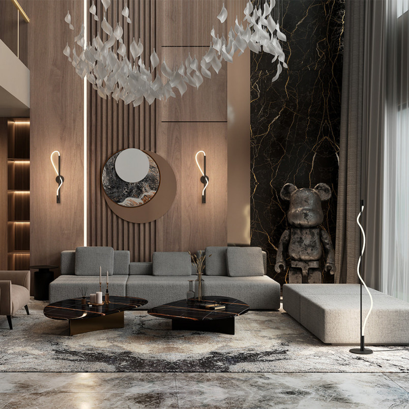 Lampa podłogowa LED Maytoni Tau - Nowoczesny design, 3000K