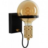 Kinkiet Loft Ottelien | Lucide - Czarny/Złoty | Sklep Lamp