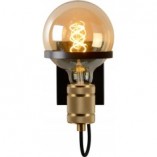 Kinkiet Loft Ottelien | Lucide - Czarny/Złoty | Sklep Lamp