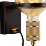 Kinkiet Loft Ottelien | Lucide - Czarny/Złoty | Sklep Lamp