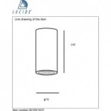 Lampa Spot Gipsowa Lucide Gipsy Round - Biała, GU10
