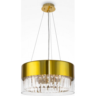 Lampa wisząca szklana z kryształkami Wonderland 40cm złota Maytoni