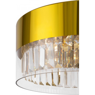 Lampa wisząca szklana z kryształkami Wonderland 40cm złota Maytoni