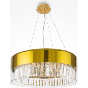 Lampa wisząca szklana z kryształkami Wonderland 50cm złota Maytoni