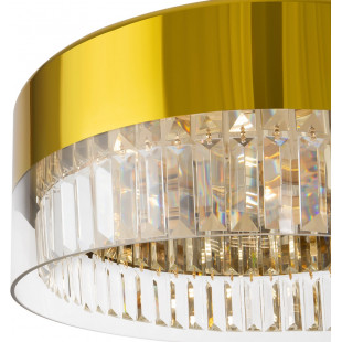 Lampa wisząca szklana z kryształkami Wonderland 50cm złota Maytoni