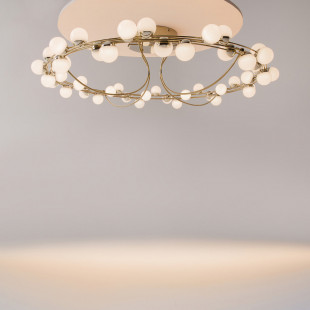 Plafon szklane kule glamour Tessara LED 80cm biało-złoty Maytoni