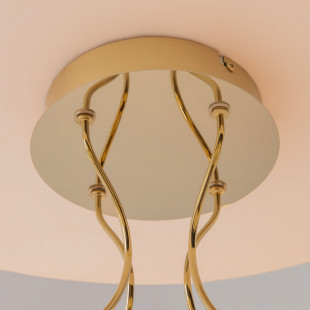 Plafon Tessara LED Maytoni: Szklane kule, biało-złoty | Glamour