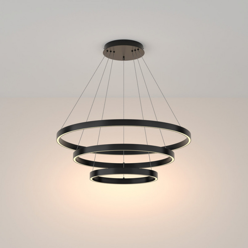 Lampa wisząca Rim LED czarna Maytoni | Nowoczesny design