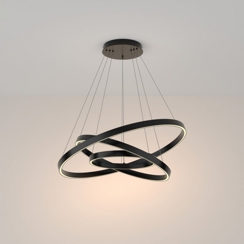 Lampa wisząca Rim LED czarna Maytoni | Nowoczesny design