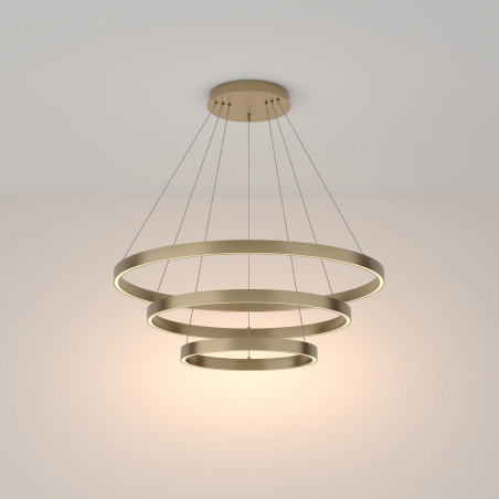Lampa wisząca Rim LED Maytoni | Mosiężna, 80cm | Sklep z lampami