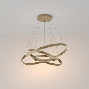Lampa wisząca Rim LED Maytoni | Mosiężna, 80cm | Sklep z lampami