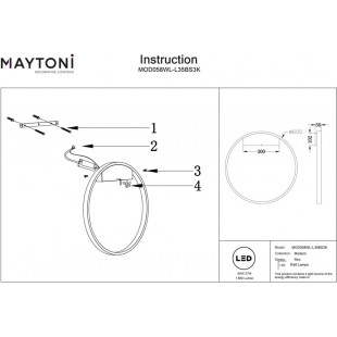 Kinkiet Okrągły Mosiężny Maytoni Rim LED - Nowoczesny Design