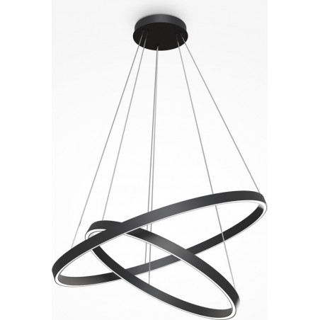 Lampa Wisząca Rim LED Czarna Maytoni | Nowoczesny Design