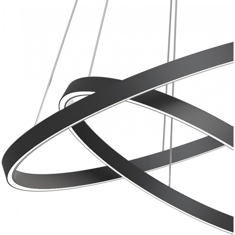 Lampa Wisząca Rim LED Czarna Maytoni | Nowoczesny Design