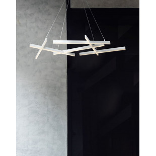 Lampa wisząca Line LED biała Maytoni | Nowoczesne oświetlenie