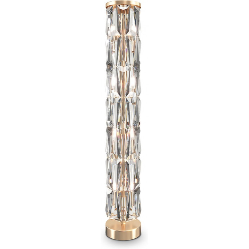 Lampa podłogowa kryształowa Puntes Maytoni | Złota, 126,5cm